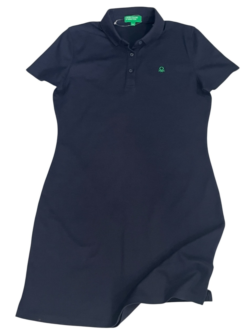 ☀️United Colors of Benetton Dress Navy Blue Cotton Blend Small